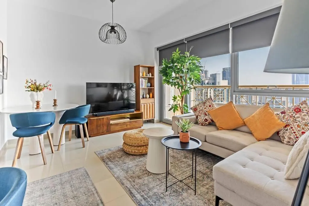 Stylish 1Br With Iconic Burj And Fountain Views Apartman Dubaj